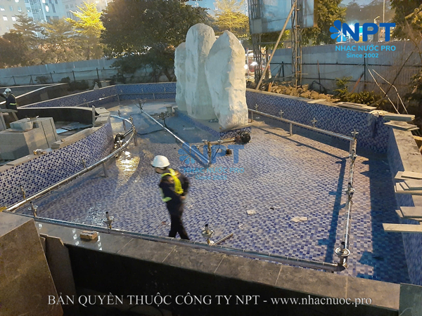 Quy trình thi công đài phun nước từ khảo sát đến bàn giao