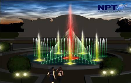 Đài phun nước tại Bộ Chỉ Huy Quân Sự Tỉnh Điện Biên