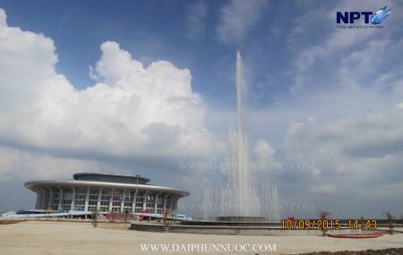 Công trình đài phun nước tại nhà thi đấu Hà Nam