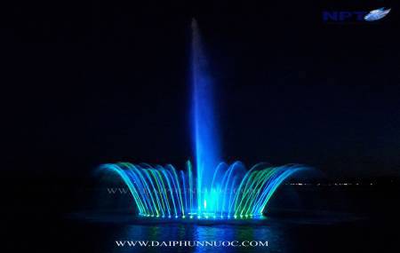 Công trình đài phun nước trên phao nổi tại khu đô thị mới Cái Dăm - P. Bãi Cháy - TP. Hạ Long - Tỉnh Quảng Ninh