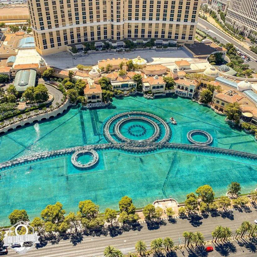 Bellagio Fountain nhìn từ trên cao