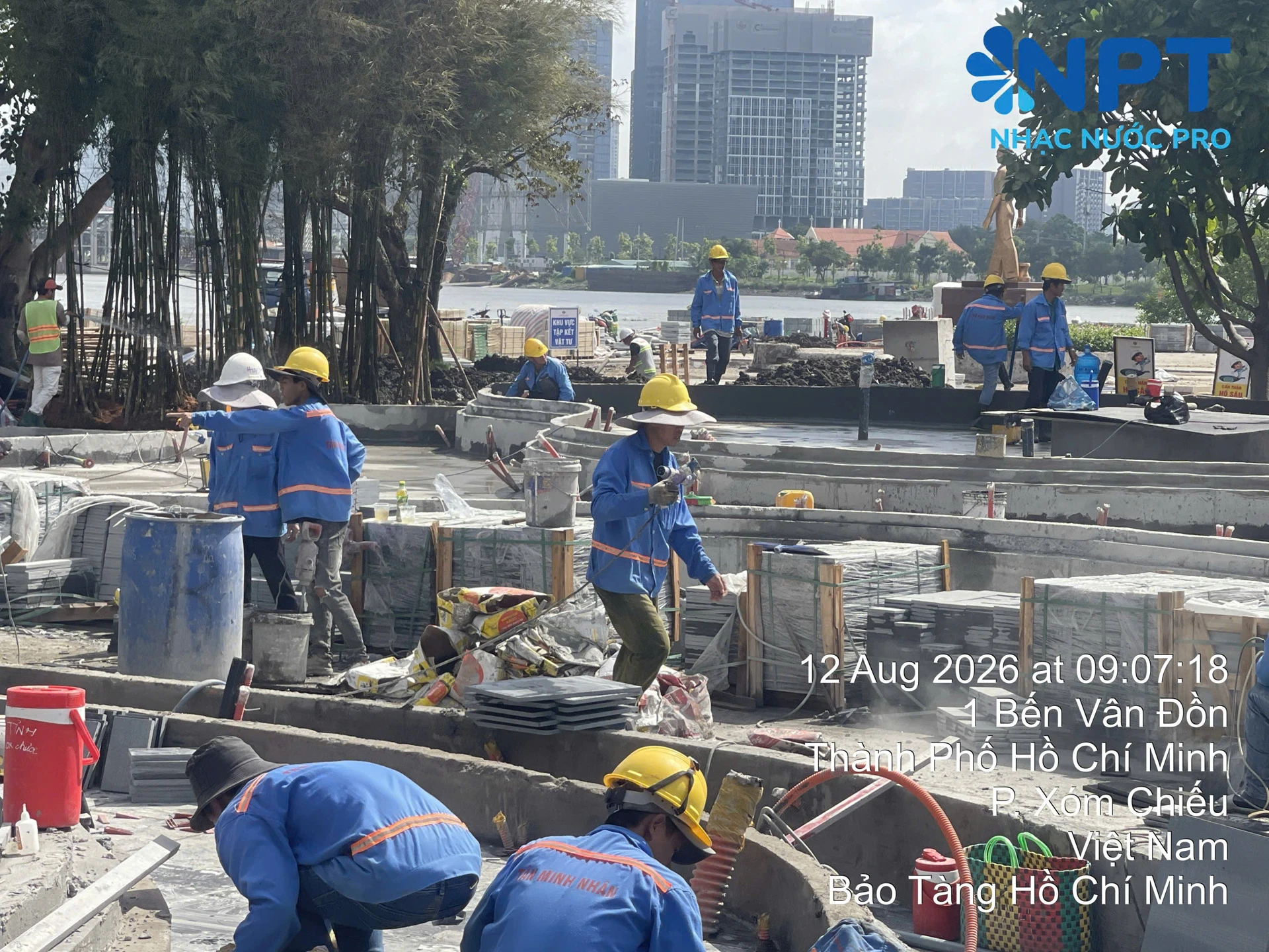 Hệ thống kỹ thuật ẩn dưới một công trình nhạc nước cảnh quan gồm những gì?