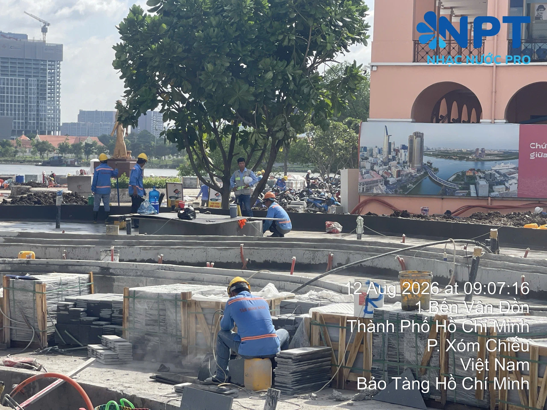 Từ lắp đặt đến chạy thử: NPT kiểm tra hệ thống nhạc nước Chương 1 Bến Nhà Rồng như thế nào?