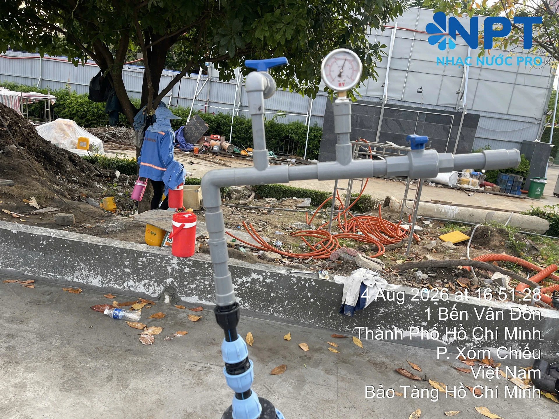 Xử lý bề mặt sau khi phối hợp kết cấu chống thấm đường ống hồ cảnh quan
