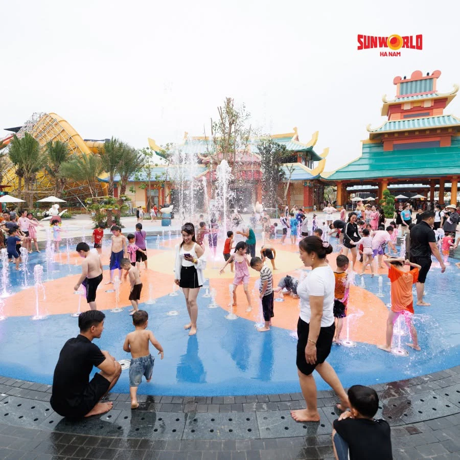 Hạng mục nhạc nước âm sàn và sân nước tại Sun Urban City do NPT triển khai