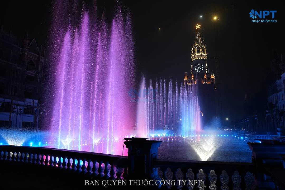 Tiến độ thi công hệ thống nhạc nước tại Phố đi bộ Việt Trì