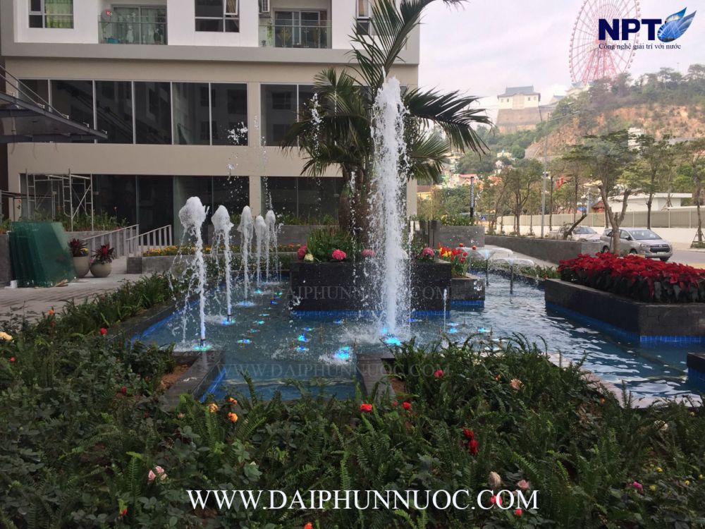 Đài phun nước DOJI Hạ Long – tuyến tia dọc lối vào