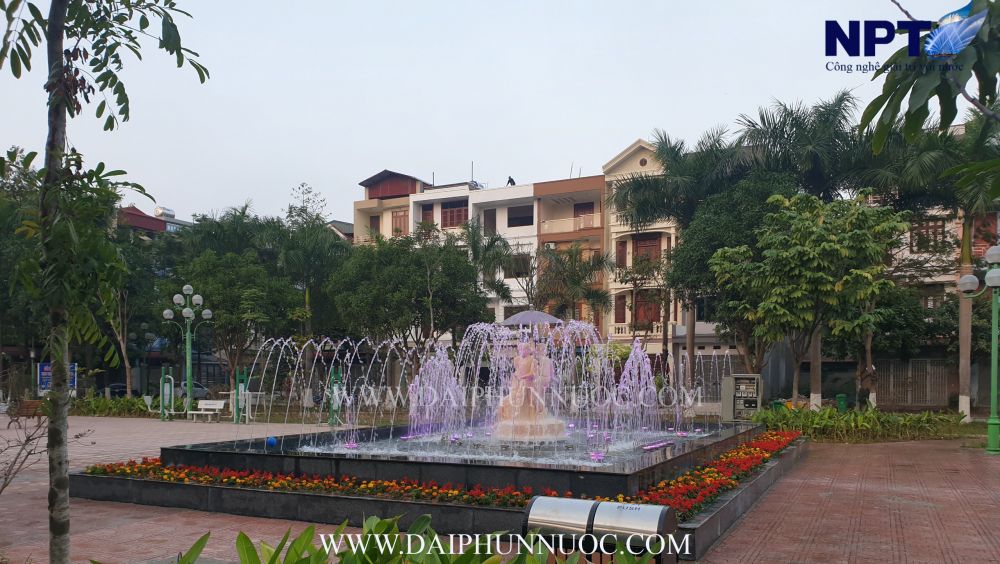 Đài phun nước Vườn hoa An Huy – Bắc Ninh, góc tổng thể