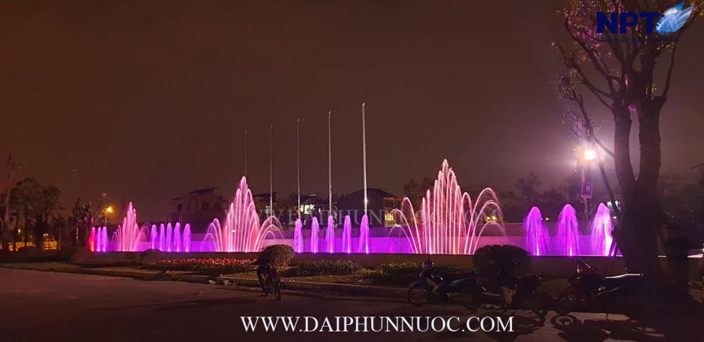 Tuyến phun nước DIC Star Vĩnh Phúc – ánh sáng hồng tím