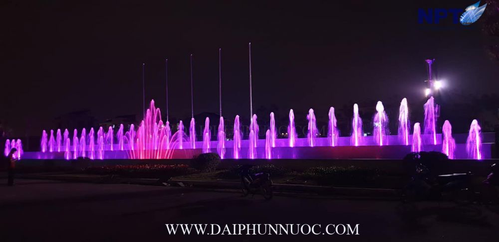 Đài phun nước DIC Star Vĩnh Phúc – LED tím ban đêm