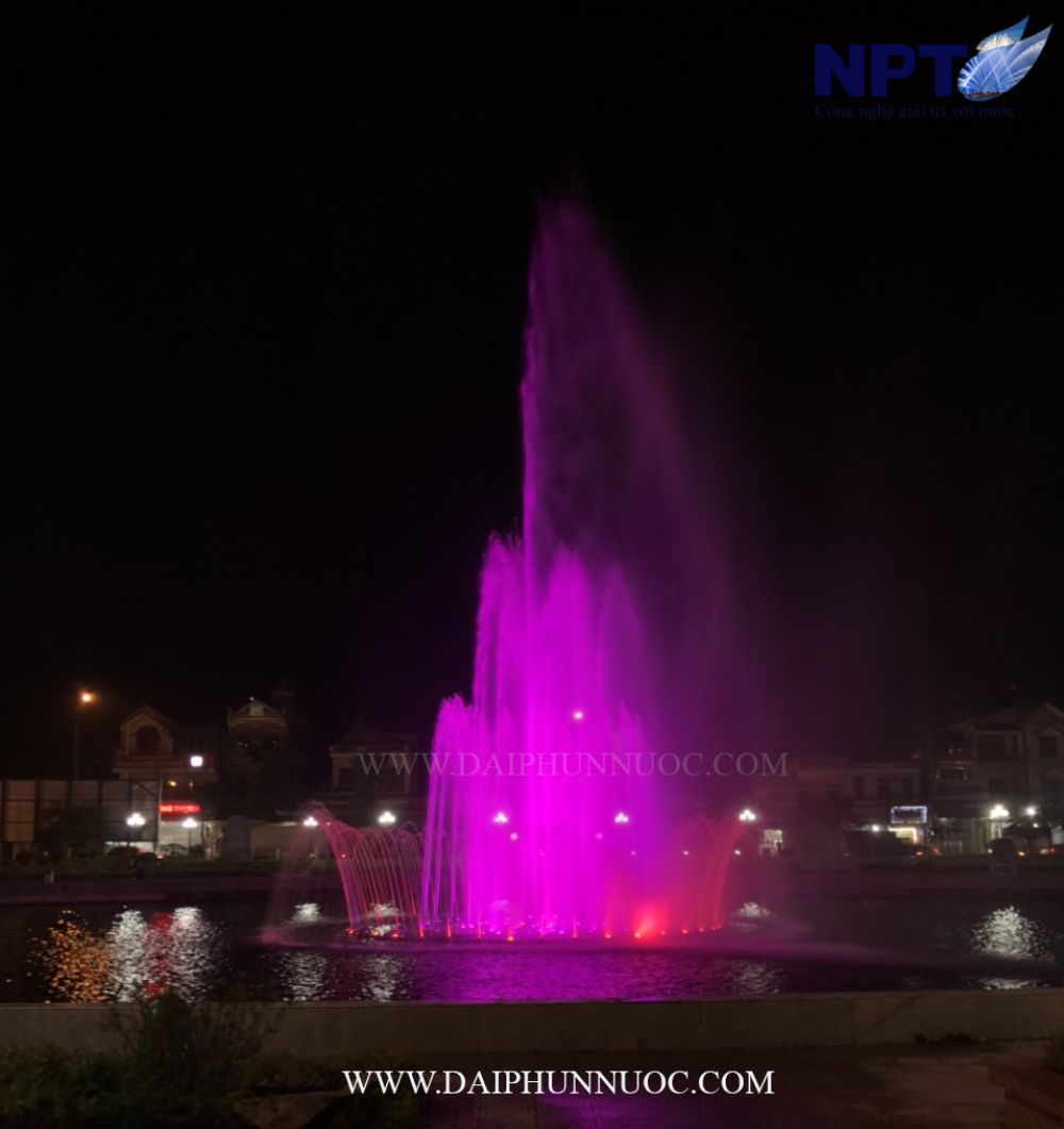 Hệ thống chiếu sáng RGB đài phun UBND Vụ Bản – Nam Định