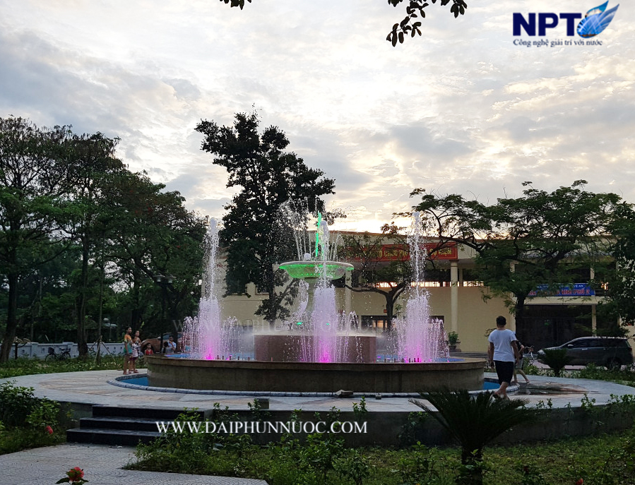 Đài phun nước Vệ An Bắc Ninh ban ngày