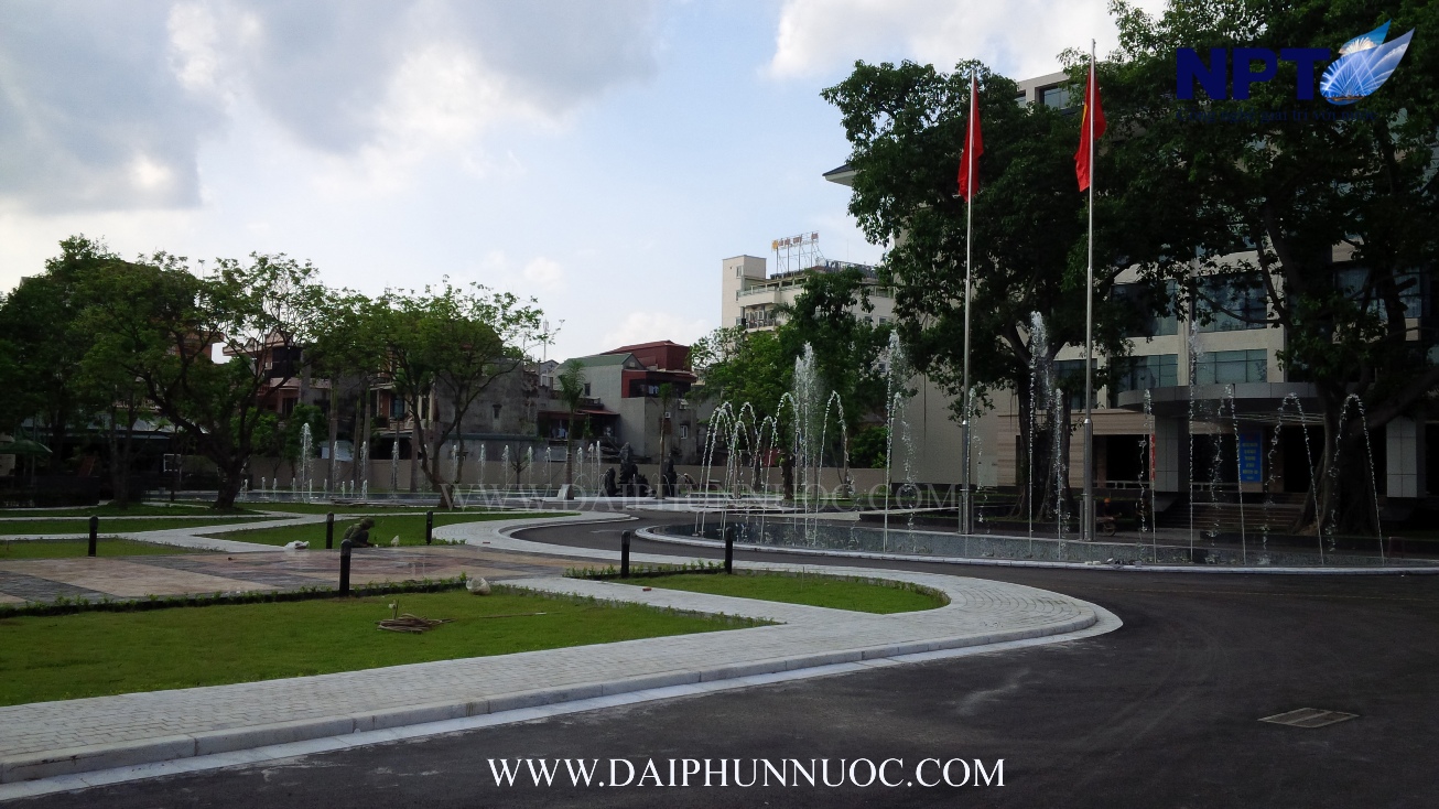Không gian cảnh quan hài hòa quanh đài phun nước Hải Dương