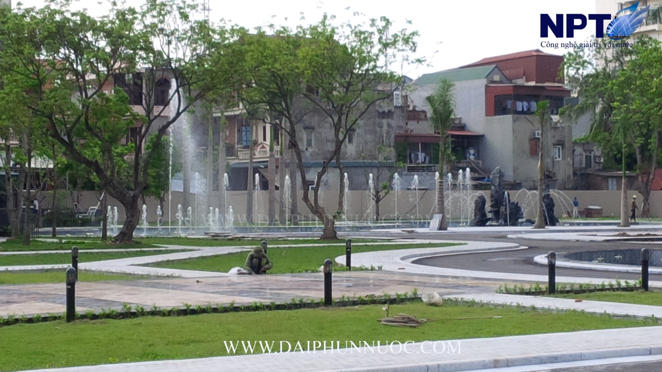 Đài phun nước khu vực tiền sảnh Tỉnh Ủy Hải Dương