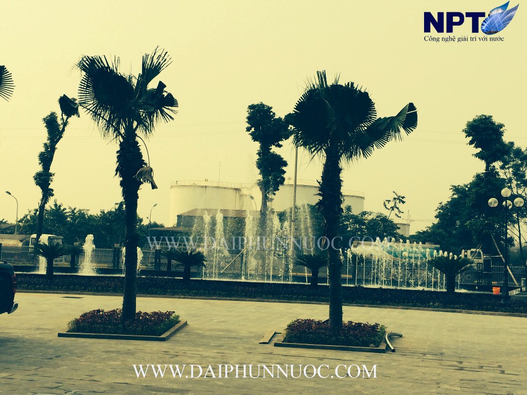 Đài phun nước Hải Linh với hàng cột nước đối xứng