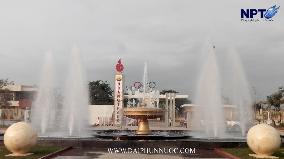 Đài phun nước tại Nhà máy Xi măng Hoàng Thạch – Hải Dương