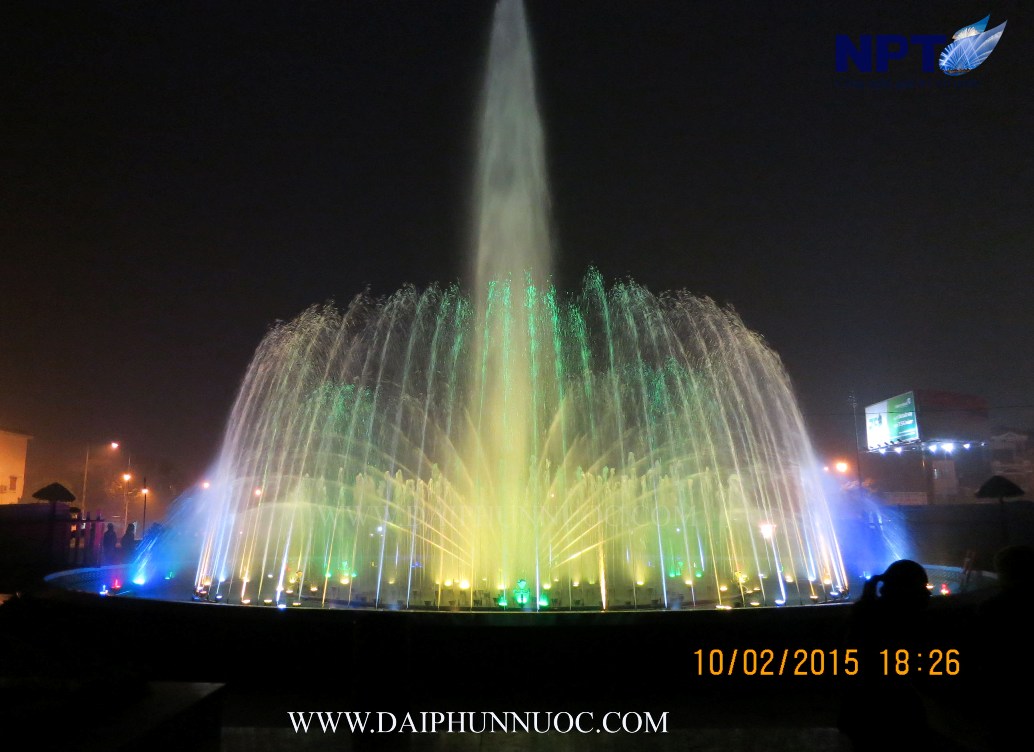 Công trình nhạc nước Hải Dương - hệ thống vòi phun trung tâm cao