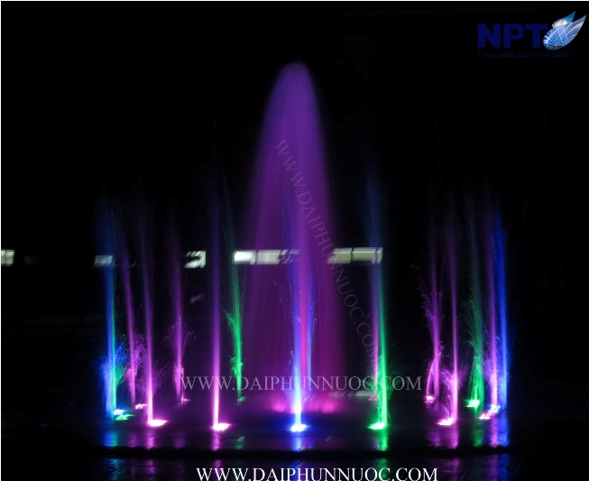 Hiệu ứng ánh sáng đêm tại Công an tỉnh Hưng Yên