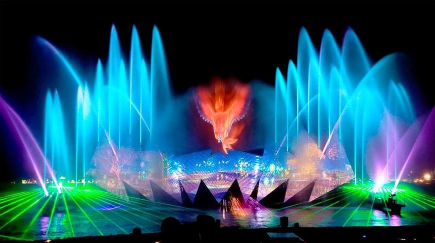 Show nhạc nước thực cảnh trên biển Wings of Time Singapore