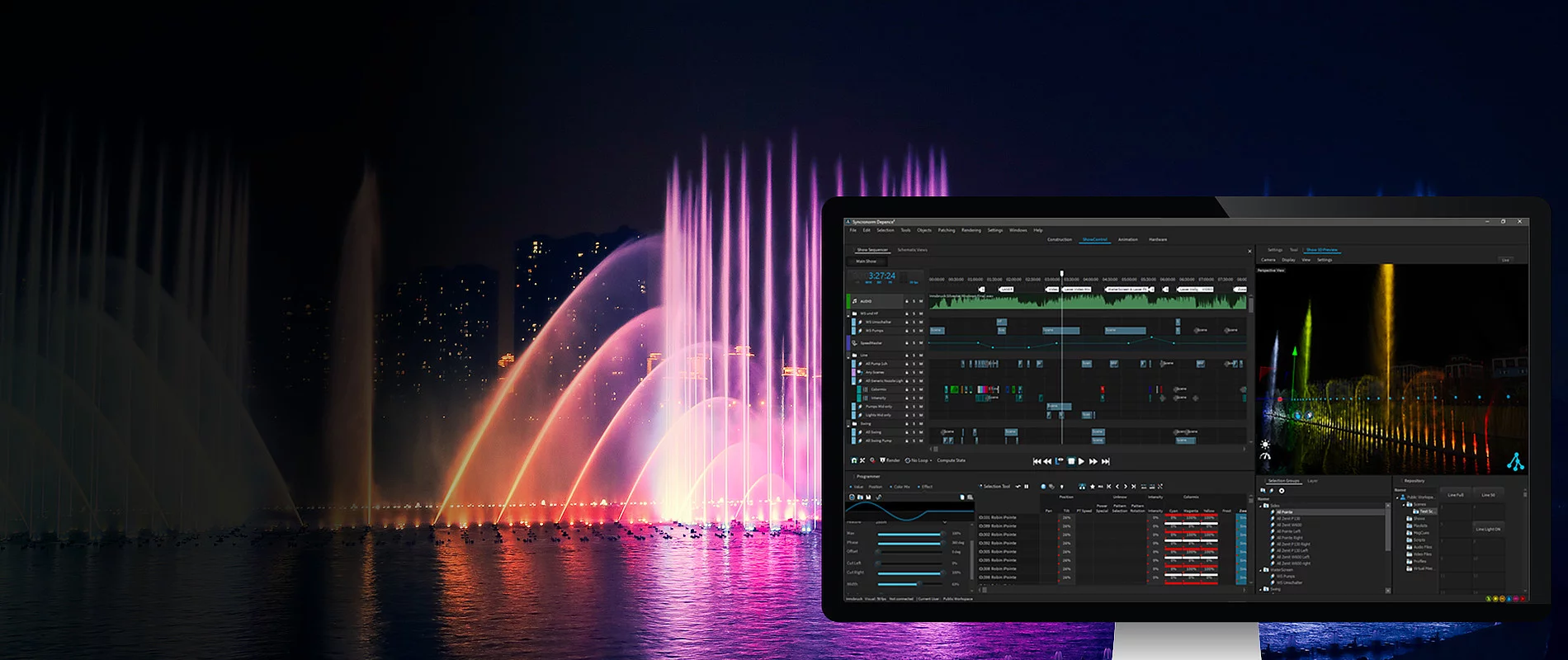 Bộ não của siêu show: Giải mã công nghệ đồng bộ hóa (Timecode Sync) đa phương tiện trên mặt nước