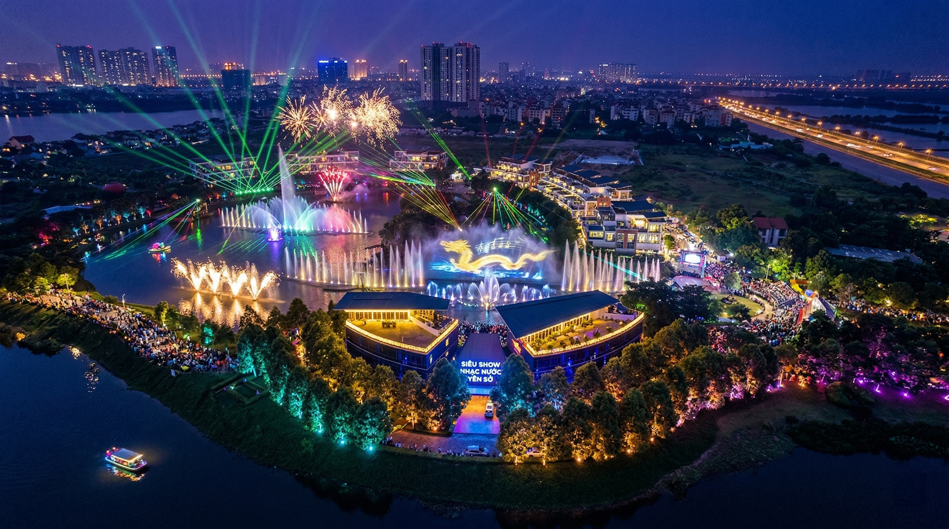 Viễn cảnh siêu show nhạc nước phao nổi tại hồ Yên Sở