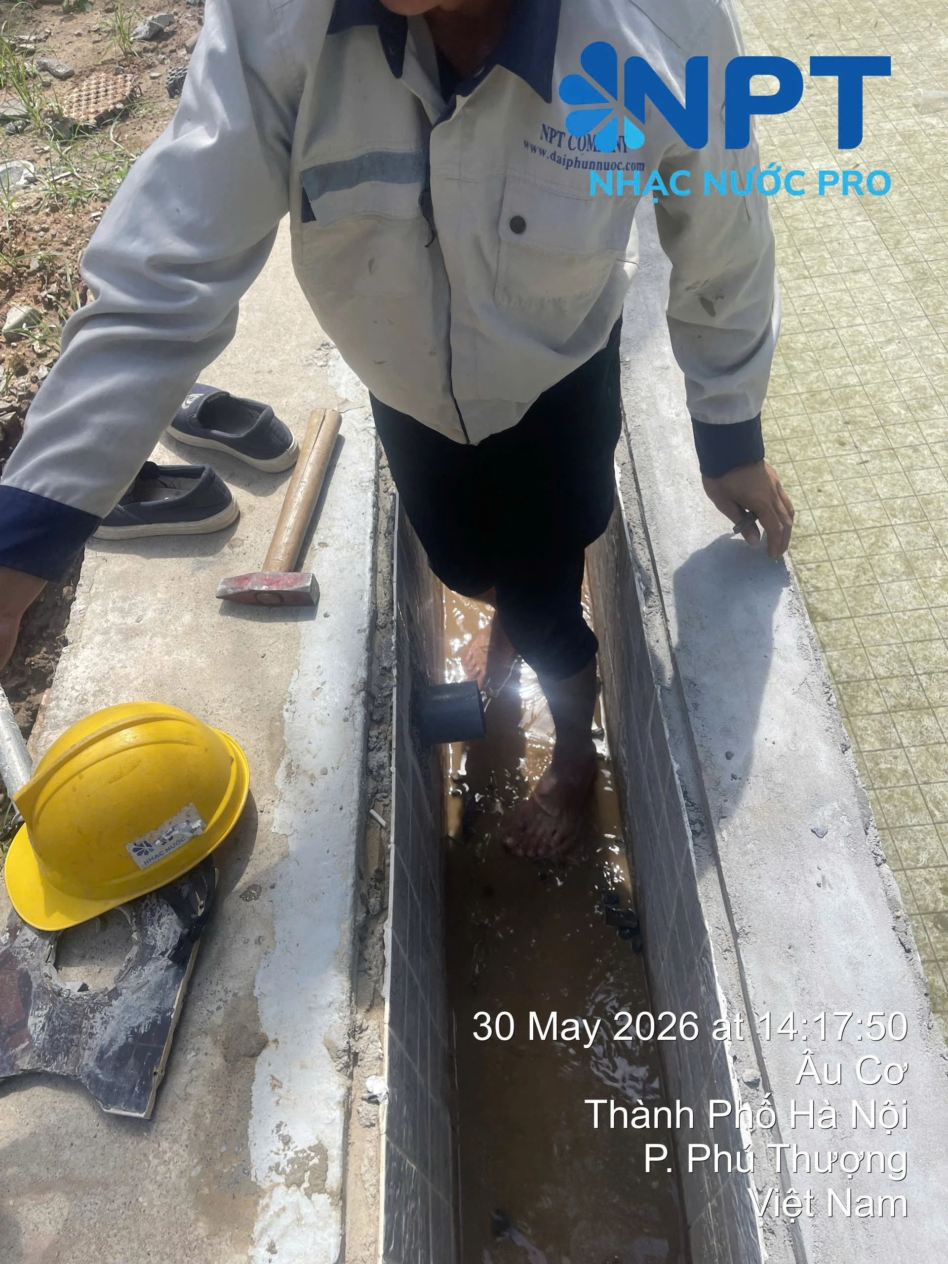 Hệ thống cấp nước thu hồi và kiểm soát mực nước cho nhạc nước