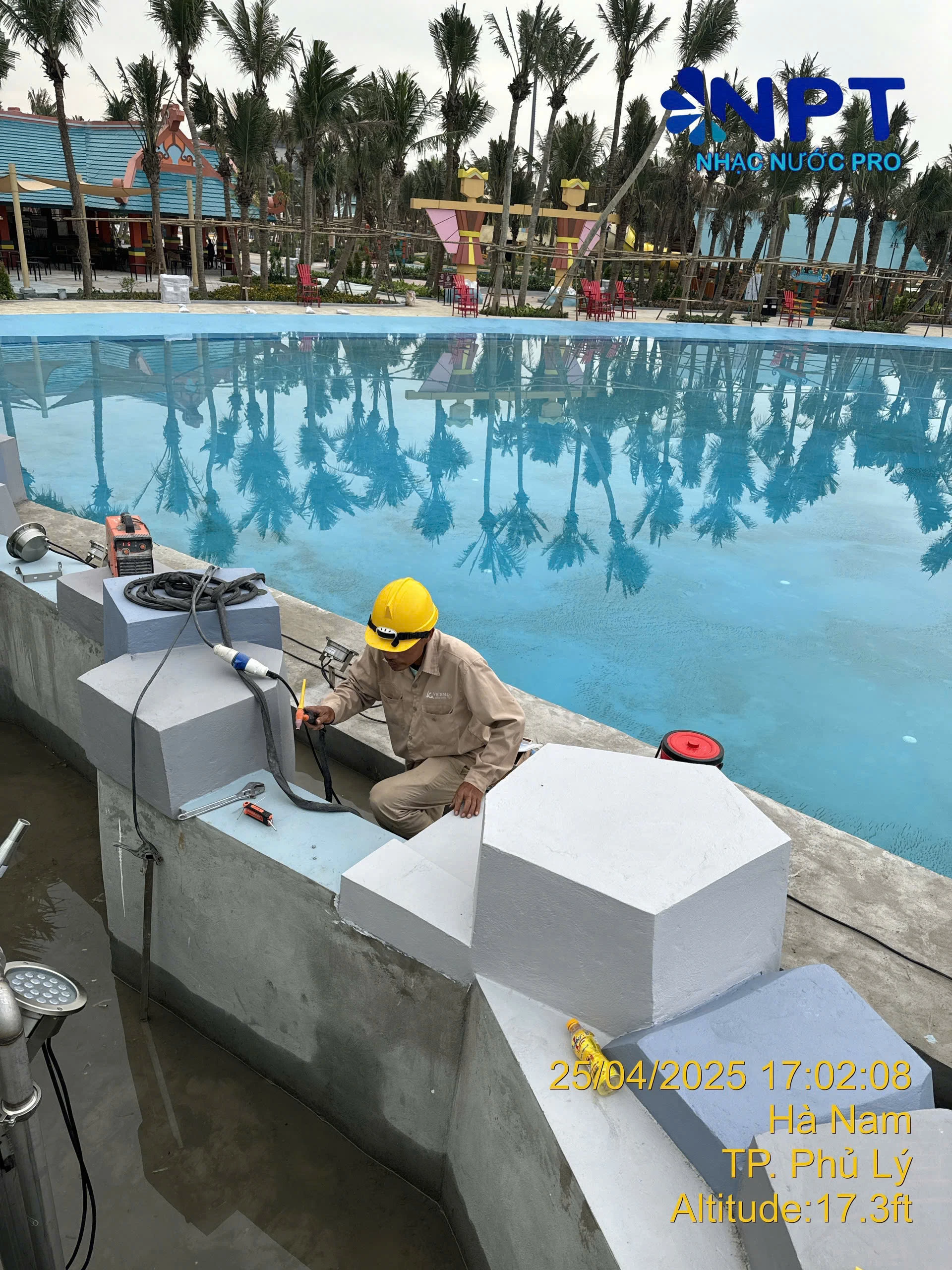 Thi công nhạc nước tại dự án Sun Urban City của NPT Nhạc Nước Pro