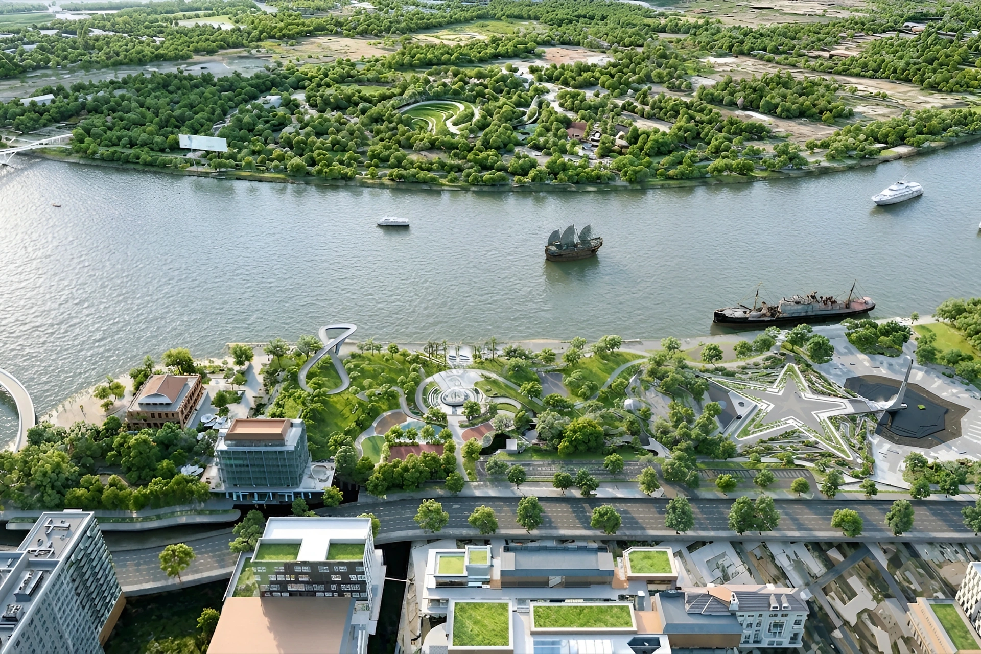 Nhạc nước Bến Nhà Rồng – Khánh Hội - toàn cảnh NPT thi công Chương 1 Dòng nước cội nguồn