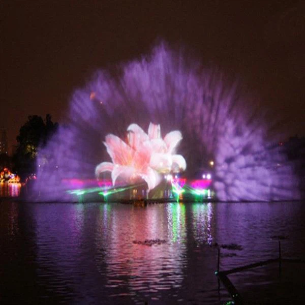 Màn nước laser show hiển thị hình ảnh 3D sắc nét nghệ thuật