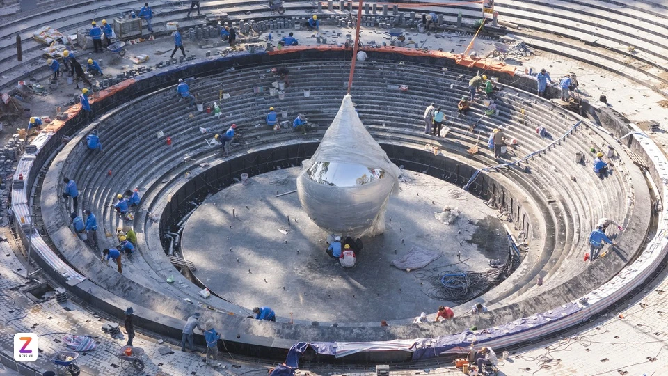 Biểu tượng Giọt nước mắt tại nhạc nước Sài Gòn Memorial Unity Park